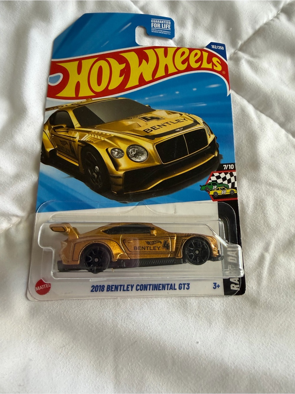Hot Wheels 2018 Gold Bentley Continental GT3